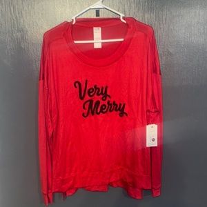 NEW Women’s “Very Merry” Super Soft Knit Top Size 2X